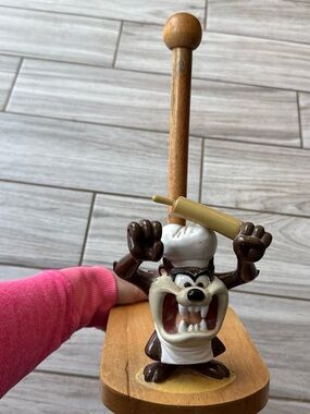 Warner Bros. Taz wood paper towel holder